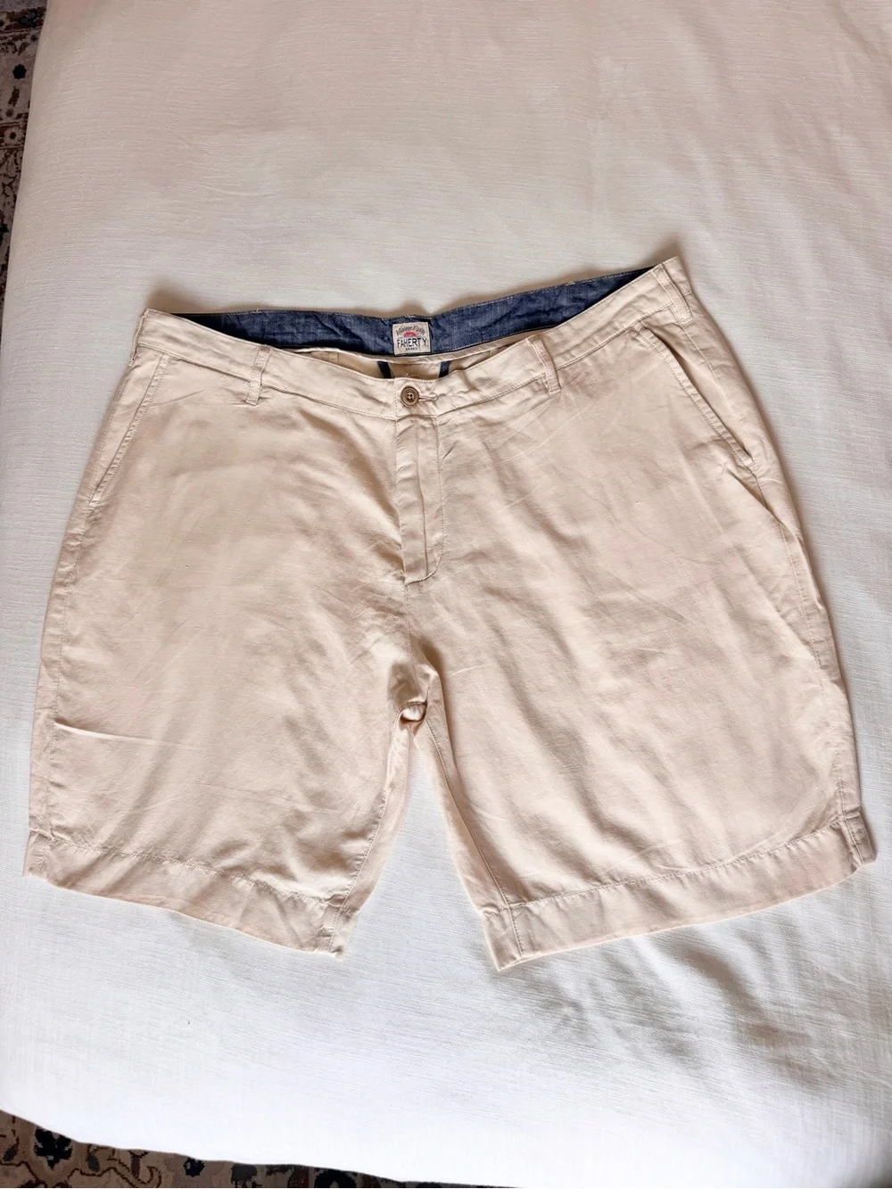 Faherty Mens Malibu light tan Shorts 9” size 2XL